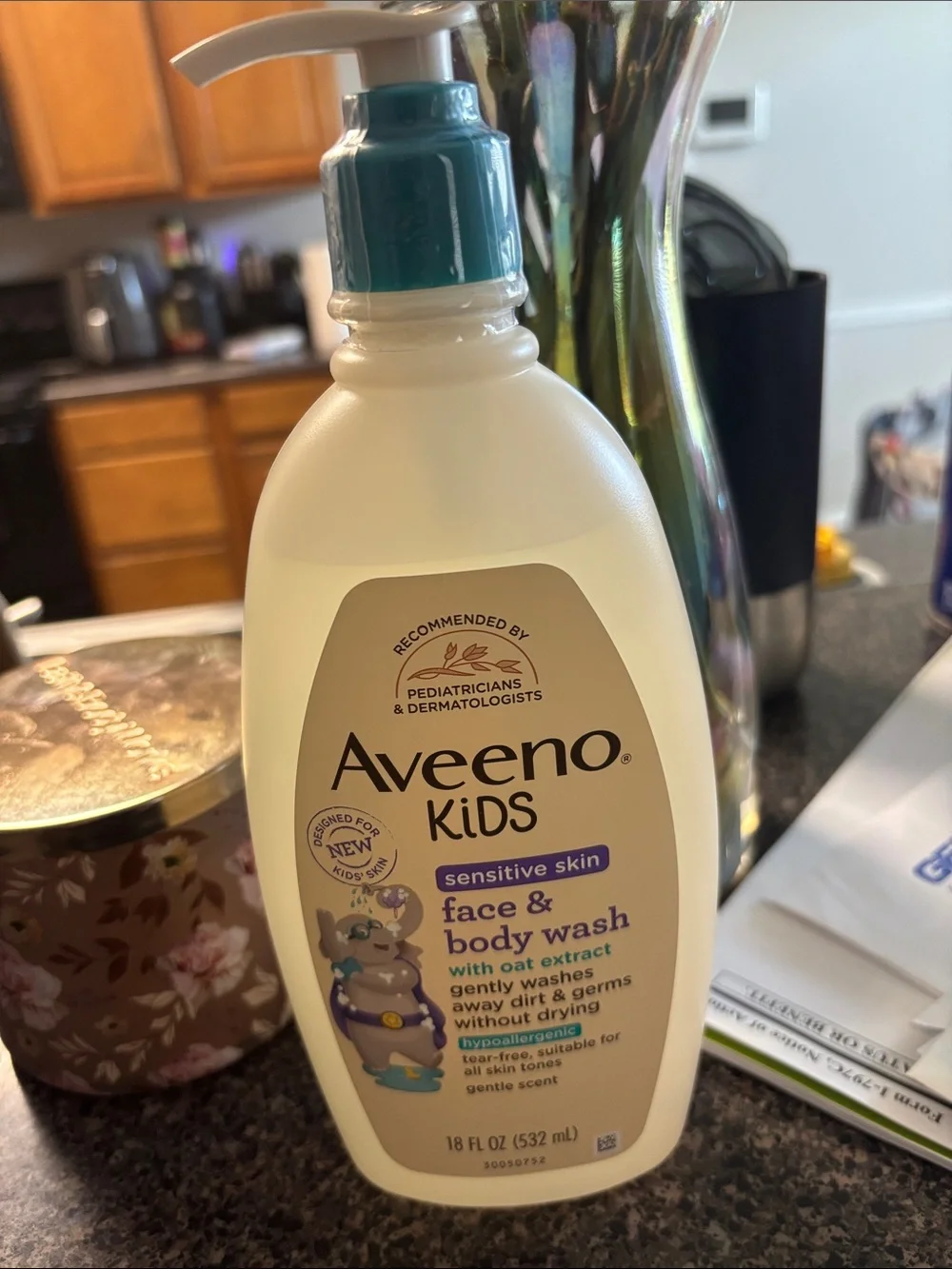 Aveeno Kids Sensitive Skin Face & Body Wash — Cream